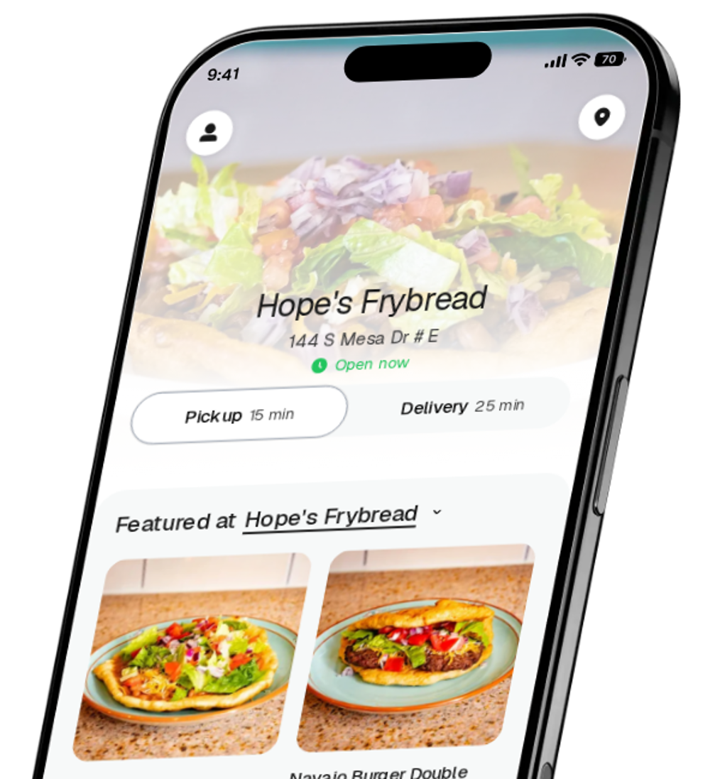 Hope's Frybread app preview