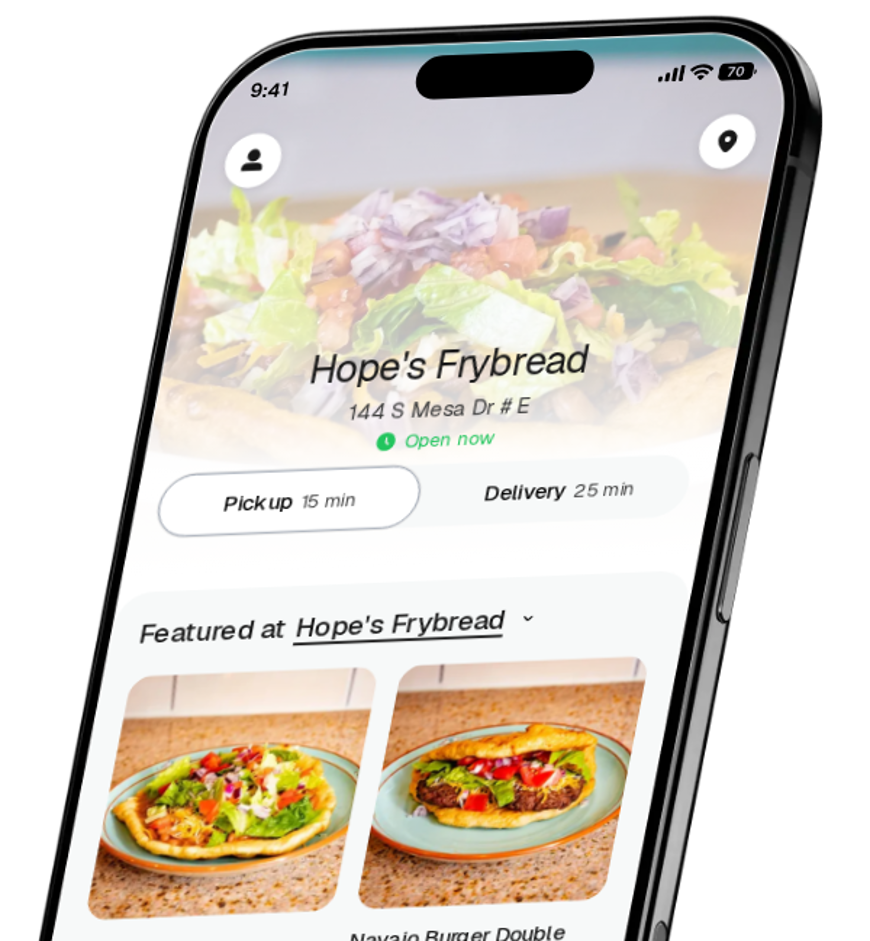 Hope's Frybread app preview